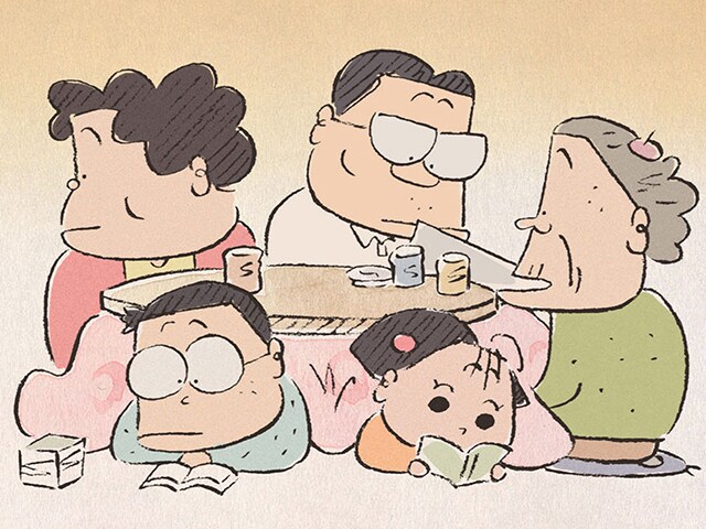 The Yamadas setting at the table